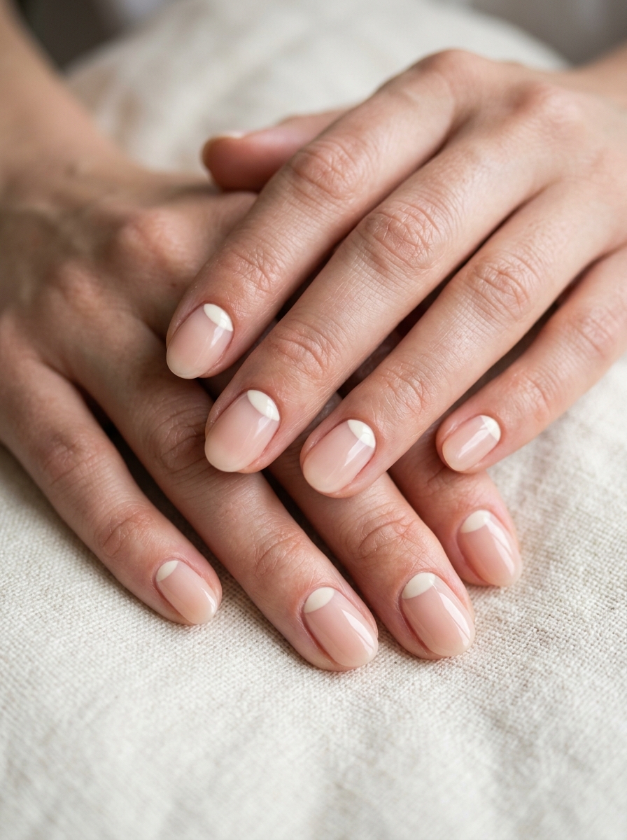Tiny Half-Moon Nails